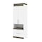 Bestar Orion 30W Storage Cabinet with Pull-Out Shelf, White & Walnut Grey 116164-000017 - alternate 1